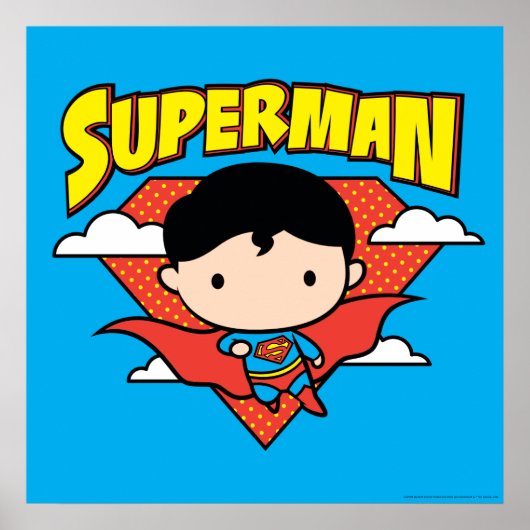 Chibi Superman Polka Dot Shield und Name Poster (Vorne)