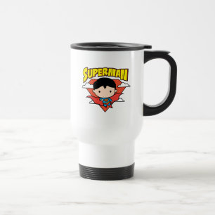 Chibi Superman Polka Dot Shield und Name Reisebecher