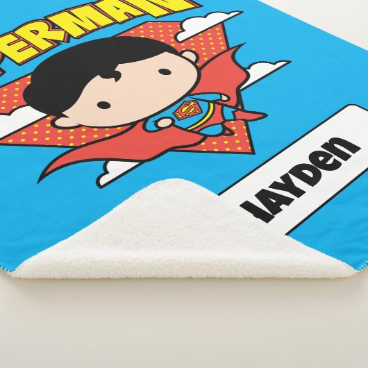 Chibi Superman Polka Dot Shield und Name Sherpadecke (3/4)