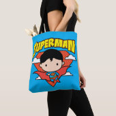 Chibi Superman Polka Dot Shield und Name Tasche (Von Nahem)