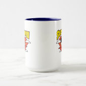 Chibi Superman Polka Dot Shield und Name Tasse (Zentrum)