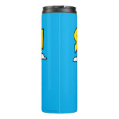 Chibi Superman Polka Dot Shield und Name Thermosbecher (Rückseite)