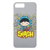 Chibi Superman schleicht durch eine Ziegelmauer Case-Mate iPhone Hülle (Rückseite)