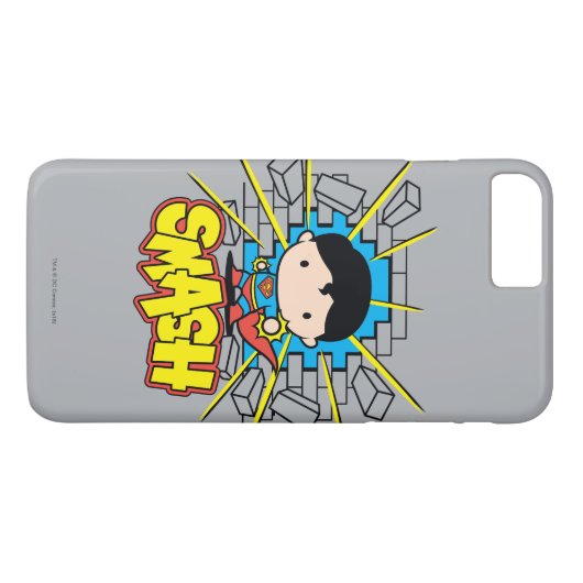 Chibi Superman schleicht durch eine Ziegelmauer Case-Mate iPhone Hülle (Rückseite (Horizontal))