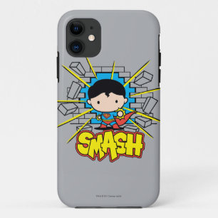 Chibi Superman schleicht durch eine Ziegelwand Case-Mate iPhone Hülle