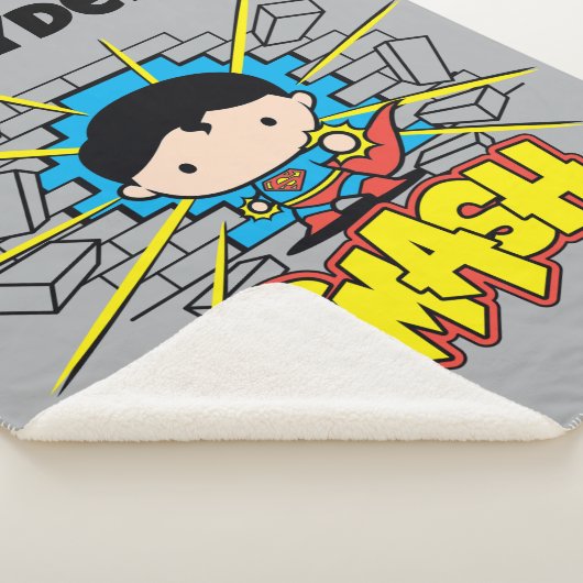 Chibi Superman Smashing Through Brick Wall Sherpadecke (3/4)