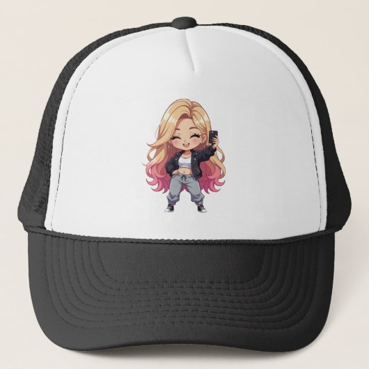 Chibi Süße Truckerkappe (Vorderseite)