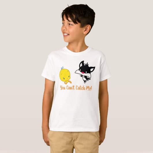 Chibi SYLVESTER™ Chasing TWEETY™ T-Shirt (Vorne ganz)