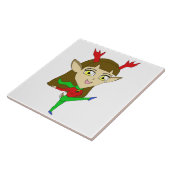 Chibi tanzend Rentiermädchen Fliese (Seite)