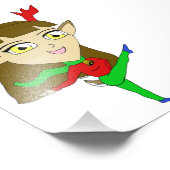 Chibi tanzend Rentiermädchen Fotodruck (Ecke)
