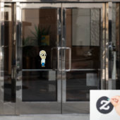 Chibi-Taste Fensteraufkleber (Büro Tür)