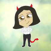 Chibi-Teufel Fensteraufkleber (Blatt 3)