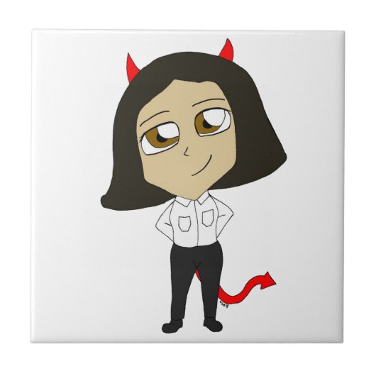 Chibi-Teufel Fliese (Vorderseite)