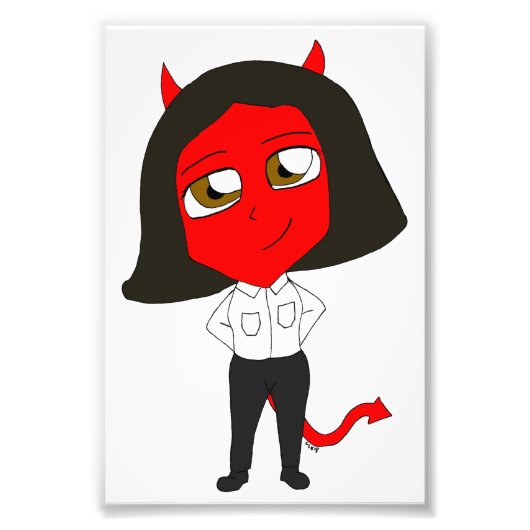 Chibi-Teufel Fotodruck (Vorne)
