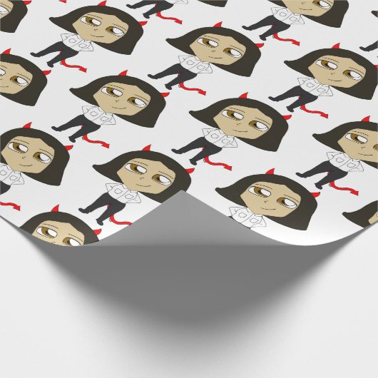 Chibi-Teufel Geschenkpapier (Ecke)