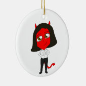 Chibi-Teufel Keramik Ornament (Rechts)