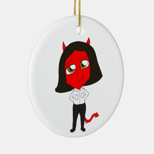 Chibi-Teufel Keramik Ornament (Rechts)