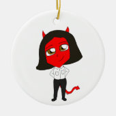 Chibi-Teufel Keramik Ornament (Vorne)
