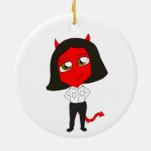 Chibi-Teufel Keramik Ornament (Hinten)