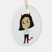 Chibi-Teufel Keramik Ornament (Rechts)