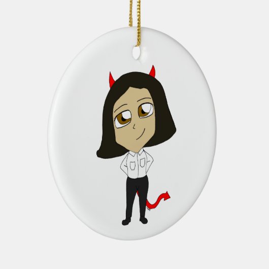 Chibi-Teufel Keramik Ornament (Rechts)