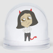 Chibi-Teufel Schneekugeln (Vorderseite)