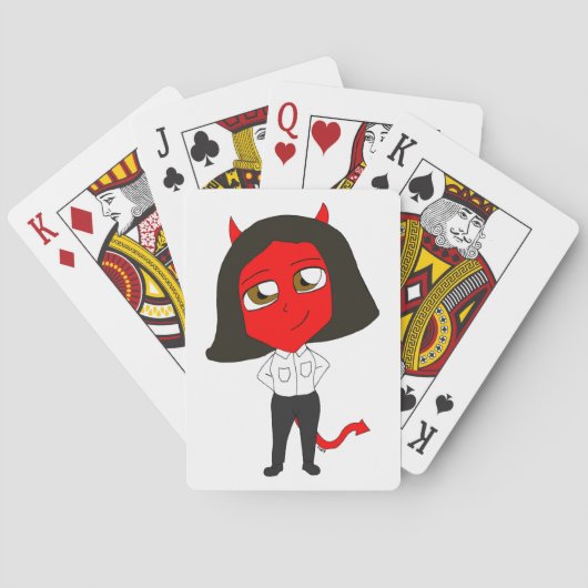 Chibi-Teufelsmädchen Spielkarten (Rückseite)