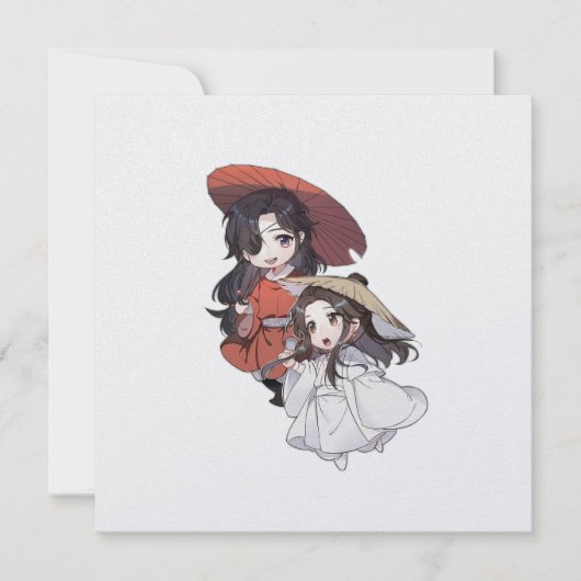 Chibi Tgcf Flaches Feiertagskarte (Vorderseite)
