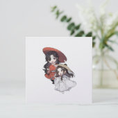 Chibi Tgcf Flaches Feiertagskarte (Stehend Vorderseite)