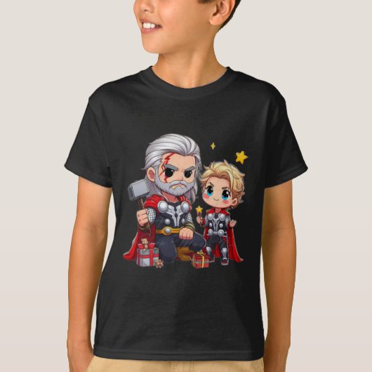 Chibi Thor und Son T-Shirt (Vorderseite)