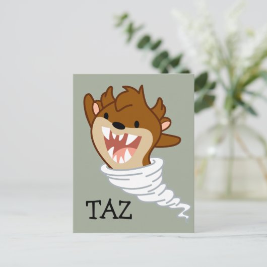 Chibi Tornado TAZ™ Postkarte (Stehend Vorderseite)