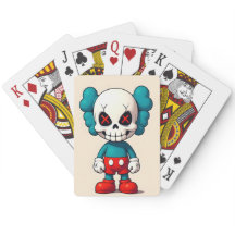Chibi-Totenkopf-Charakter Klassische Spielkarten
