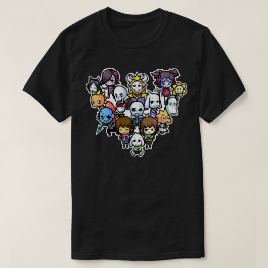 Chibi Undertale Characters T-Shirt (Design vorne)