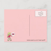 Chibi Valentine Hearts Feiertagspostkarte (Rückseite)