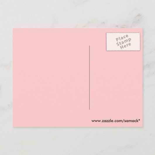 Chibi Valentine Hearts Feiertagspostkarte (Rückseite)