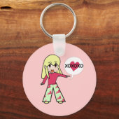 Chibi Valentine Hearts Schlüsselanhänger (Vorderseite)