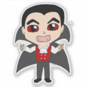 Chibi Vampir Aufkleber (Vorderseite)