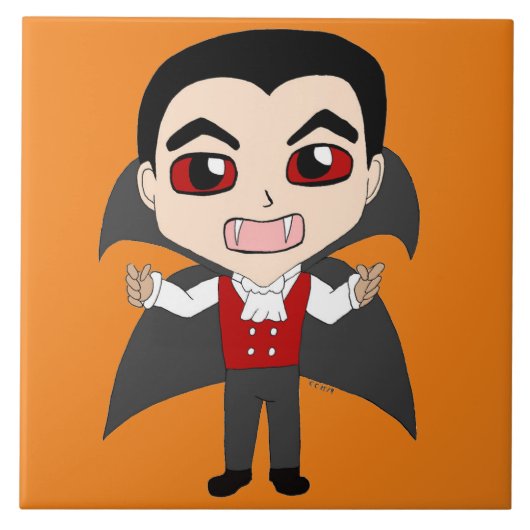 Chibi Vampir Fliese (Vorderseite)
