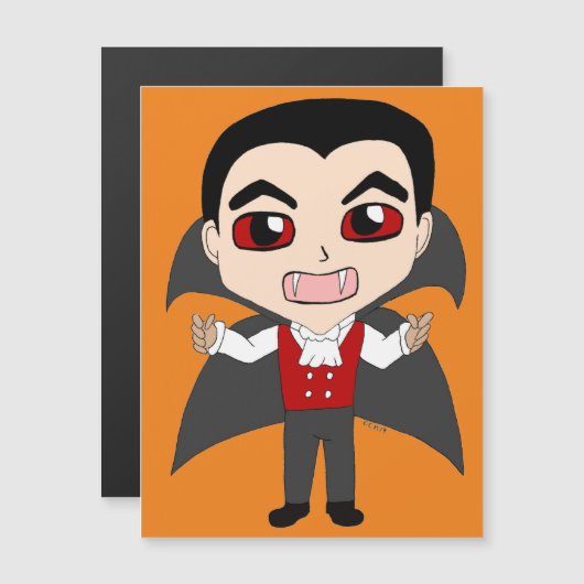 Chibi Vampir Magnetkarte (Vorne/Hinten)