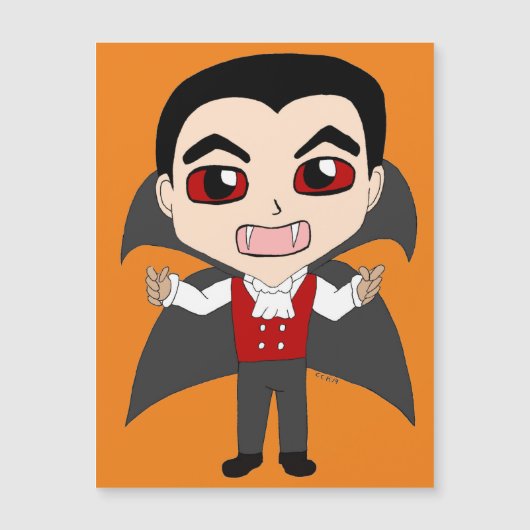 Chibi Vampir Magnetkarte (Vorderseite)