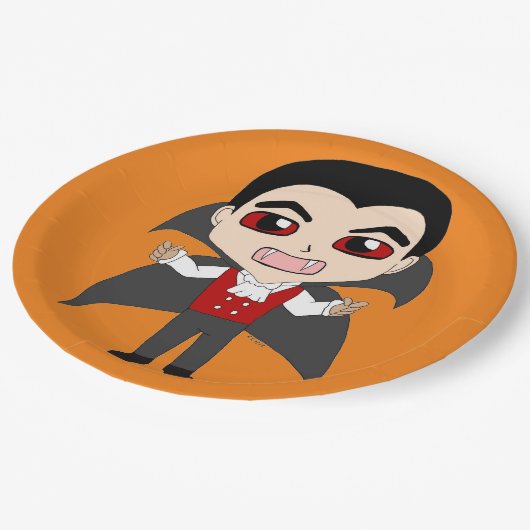 Chibi Vampir Pappteller (Schrägansicht)