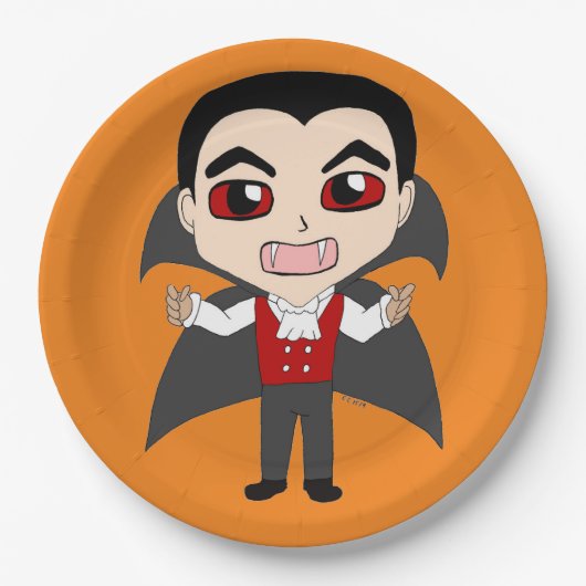 Chibi Vampir Pappteller (Vorderseite)