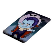 Chibi-Vampir und Fledermäuse Magnet (Linke Seite)