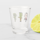 Chibi Vampire, Monster und Mumie Schnapsglas (Rückseite)