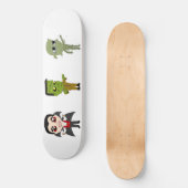Chibi Vampire, Monster und Mumie Skateboard (Vorderseite)