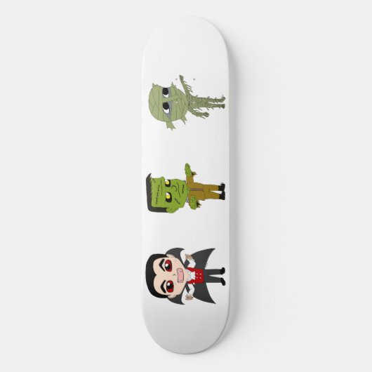 Chibi Vampire, Monster und Mumie Skateboard (Vorderseite)