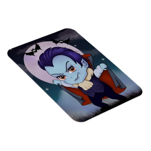 Chibi Vampire und Fledermäuse Magnet (Rechte Seite)