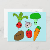 Chibi Vegetables Postkarte (Vorne/Hinten)