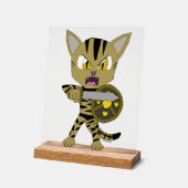 Chibi Warrior Cat Acrylschild (Winkel)