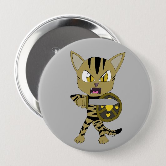 Chibi Warrior Cat Button (Vorne & Hinten)